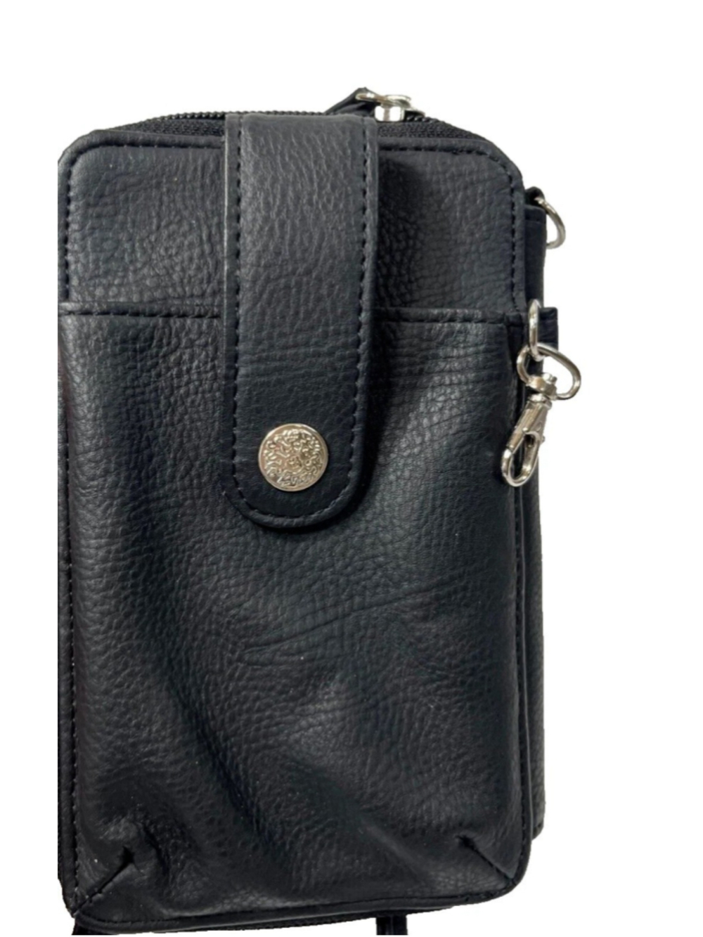 Safe Keeper Black Compartmental Crossbody Horizontal Purse